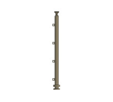 Hliníkový stĺpik HR 40mm 90/4 horné kotvenie na skrutky imitácia nerez